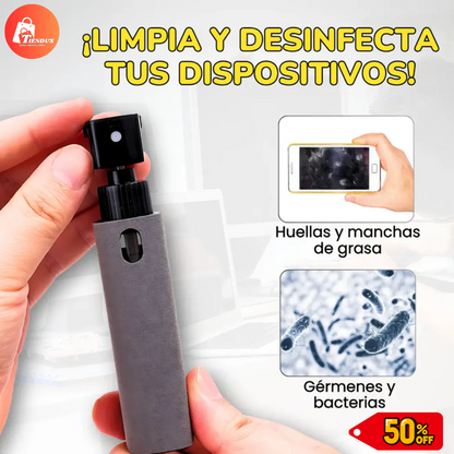 Limpiador de pantalla 2 en 1 - Impermeabiliza y Elimina Bacterias®